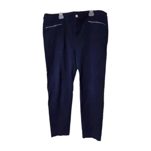 Ralph Lauren Tapered blau Chino Reißverschluss Tasche Utility Knöchel Hose Damen 16 - Bild 1 von 5