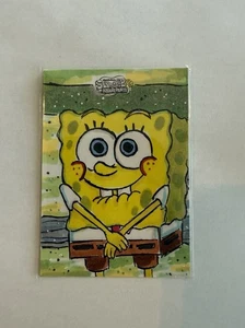 2025 Topps Chrome SpongeBob Schwammkopf Skizzenkarte Spongebob von Rico Della Roja - Bild 1 von 2