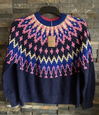 boden kat sparkly fair isle jumper size large  K1028  b27a - Image 1 of 4