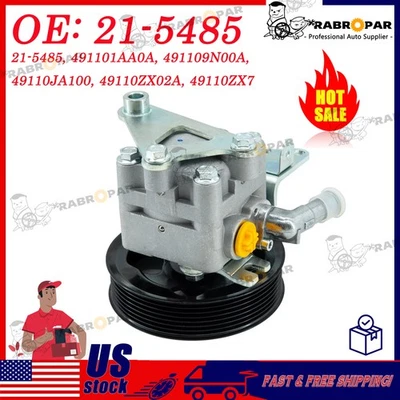 Power Steering Pump with Pulley for 2009 2010 - 2012 Nissan Altima Maxima Murano - Image 1 of 4