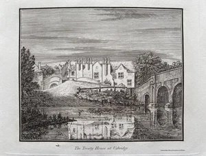 1800 Antique Print; The Treaty House / Crown and Treaty Inn, Uxbridge, London - Picture 1 of 2