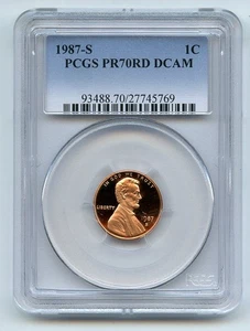 1987 S 1C Lincoln Cent Proof PCGS PR70DCAM - Picture 1 of 1
