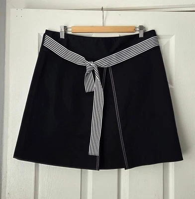 Hobbs Curve Navy Mini Contrast Belt Skirt Size 16 UK 36" - Image 1 of 4