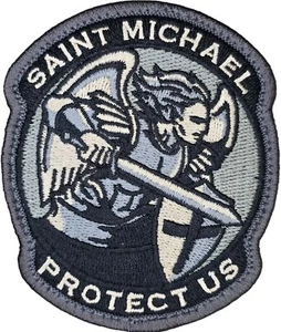 ST MICHAEL PROTECT US MODERN MILSPEC MONKEY MSM TACTICAL MILITARY ACU HOOK PATCH - Bild 1 von 2