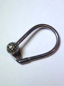 Sterling Silver Golf Key Ring Club & Ball 925 Dad Gift Keychain Golfing Golfer - Picture 1 of 6