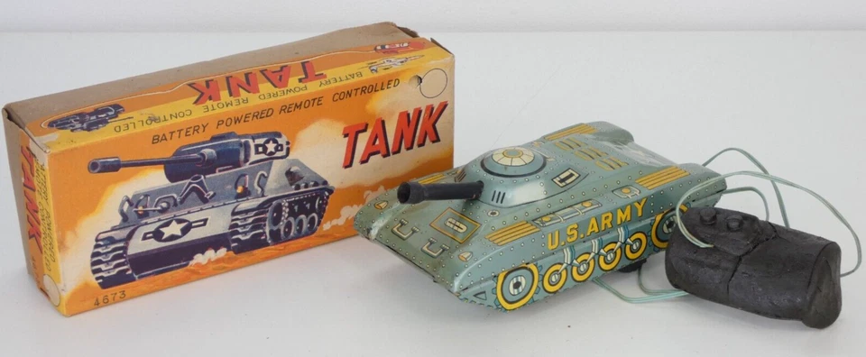 Tinplate Tank Battery Operated US Army Toy Japan Made 4673 Vintage Classic Old - Image 1 of 4