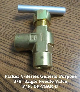 Parker V-Series General Purpose 3/8" Angle Needle Valve 6F-V8AR-B - Picture 1 of 4
