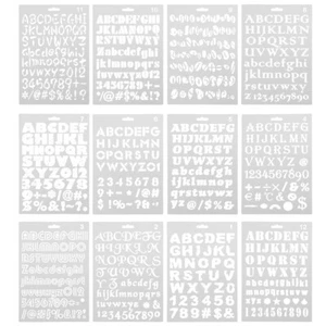 12 Stück Malvorlagen Schablone A5 Kleinbuchstabenschablonen Alphabet Templates - Bild 1 von 12