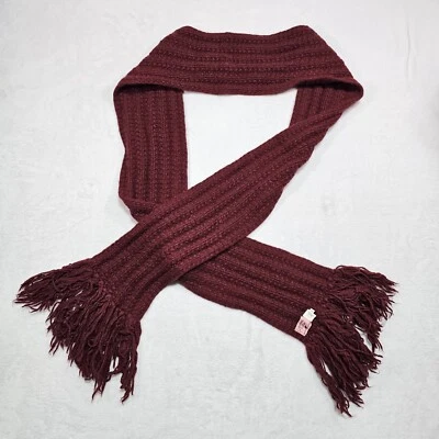 De Colección Abercrombie & Fitch Bufanda Gruesa Cable Tejido Lana Flecos Acordados 107" Largo Foto 1 de 4