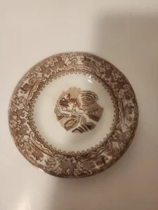 Antique Brown Transferware Small Child Plate 5.5'' Trinket plate Cottage - Picture 1 of 9