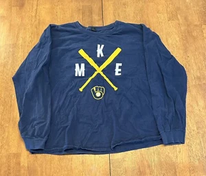 Milwaukee Brewers Long Sleeve T Shirt XL MLB Baseball - Picture 1 of 5