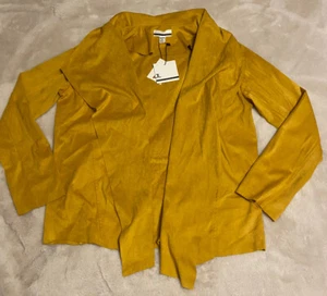 Jules & Leopold Women’s Large Jacket Open Drape Yellow Drawstring NWT Boho - Picture 1 of 9