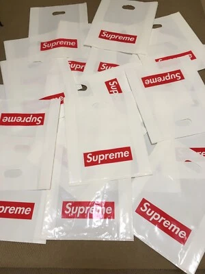 5X BOLSAS DE PLÁSTICO SUPREME NEW YORK 13X16 AUTÉNTICAS CAJAS ROJAS LOGOTIPO BOLSO DESCATALOGADO Foto 1 de 2