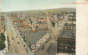Oakland CA * Panorama of Oakland ca 1908 Charles Weidner Pub. - Picture 1 of 2