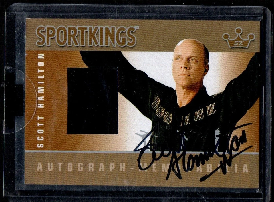 2011年体育国王银斯科特·汉密尔顿花样滑冰美国名人堂亲笔签名遗物 — 第 1/2 张图片