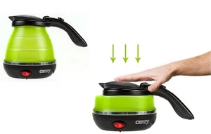 Bollitore elettrico pieghevole compatto da viaggio Senza BPA silicone 0,5L 700W - Foto 1 di 11