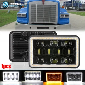 1 PIEZA 4X6" LED Faro Luz Alta/Baja DRL Lámpara para Kenworth T400 T600A T800 W900 - Imagen 1 de 12