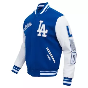 Los Angeles Dodgers Pro Standard Script Tail Wool Full-Zip Varity Jacket - Royal - Picture 1 of 3