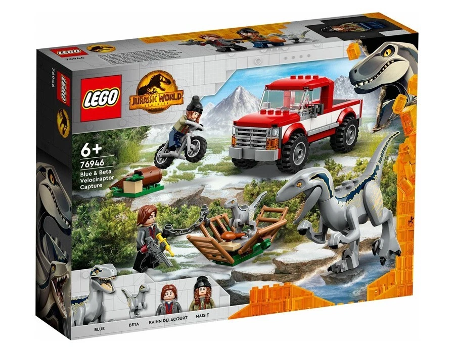 LEGO JURASSIC WORLD 76946 Blue & Beta Velociraptor Capture. 181 PCS New Sealed - Image 1 of 4