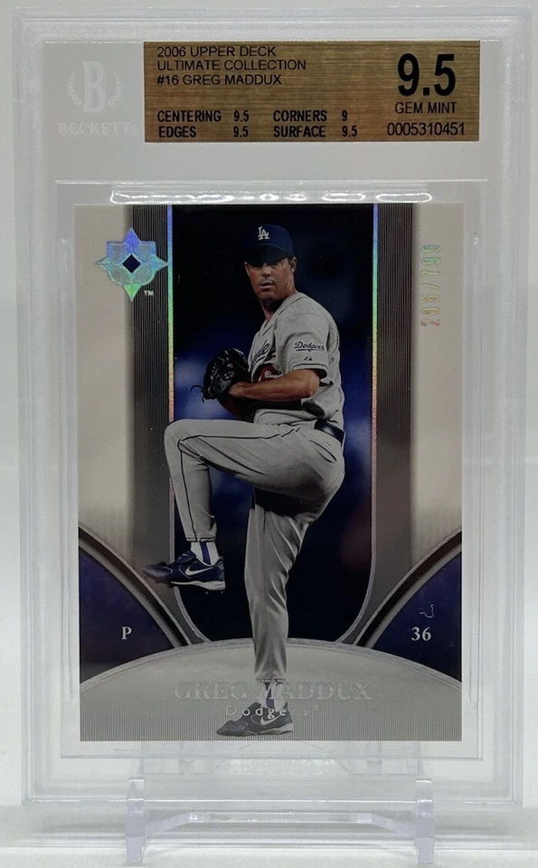 Greg Maddux 2006 Upper Deck Ultimate Collection #16 Gem Mint BGS 9.5 - Image 1 of 4