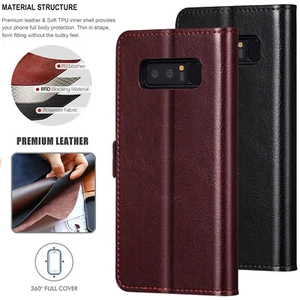 Für Samsung Galaxy Note 8 Handyhülle Magnet Flip Schutzhülle Leder Cover - Bild 1 von 24