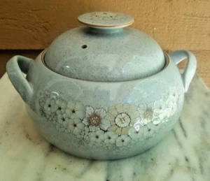 Denby Reflections blau 2 Quart rund bedeckt Auflaufform Bohnentopf England - Bild 1 von 12