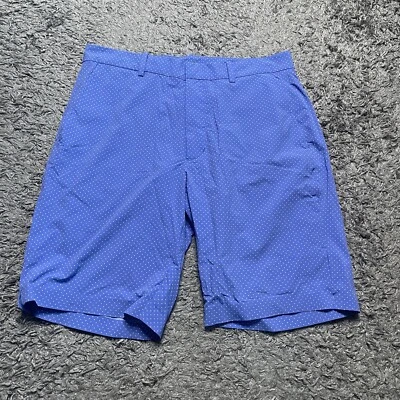 Polo Ralph Lauren Short Mens 32 Blue White Polka Dot Lined Stretch Golf Casual - Image 1 of 4