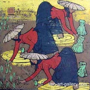 Tung Ngoc Vietnamese traditional farmers painting Art In Heart - Picture 1 of 1