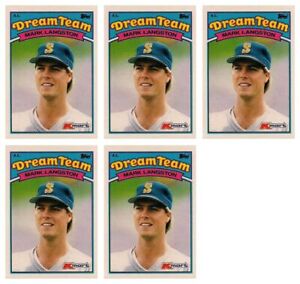 (5) 1989 Topps K-Mart Dream Team Baseball #21 Mark Langston Lot Mariners