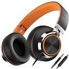 AILIHEN C8 Headphones Wired with Microphone and Volume Control Folding Stereo...