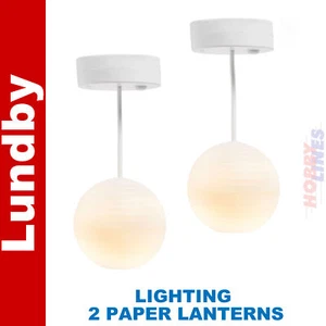Ceiling Lights PAPER LANTERNS 2 LUNDBY Doll House Furniture 60-6060-00 - Picture 1 of 4
