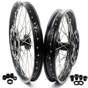 Llantas KKE 21/19 para SUZUKI RM125 RM250 1996-2000 Dirbike ruedas con radios buje negro - Imagen 1 de 12