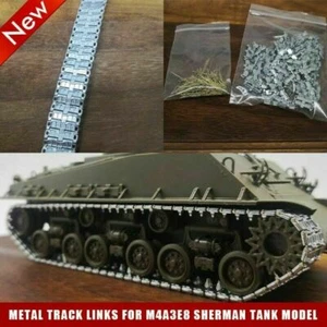 1/35 Scale M4A3E8 Sherman Tank Metal Track Links w/Metal Pins Tamiya/RyeField - Picture 1 of 12