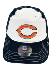 Team Apparel Youth Chicago Bears Slouch Adjustable Cap- White/Navy, One Size - Picture 1 of 12