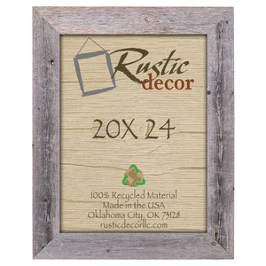 20x24 - 3.5" Extra Wide Reclaimed Rustic Barn Wood Wall Frame - Picture 1 of 2