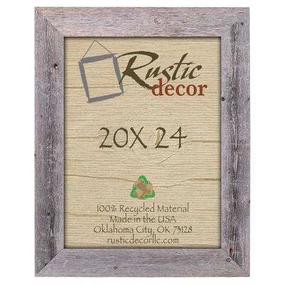 20x24 - 3.5" Extra Wide Reclaimed Rustic Barn Wood Wall Frame - Image 1 of 2