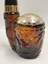Vintage 1970s Avon American Eagle Pipe Cologne Bottle Retro Brown Glass