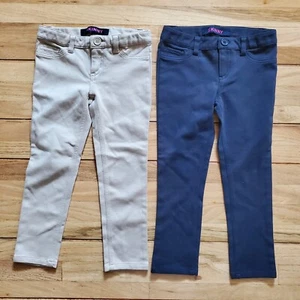 French Toast GIRLS 2 SKINNY KNIT UNIFORM STRETCH PANTS Size 6 - Picture 1 of 4