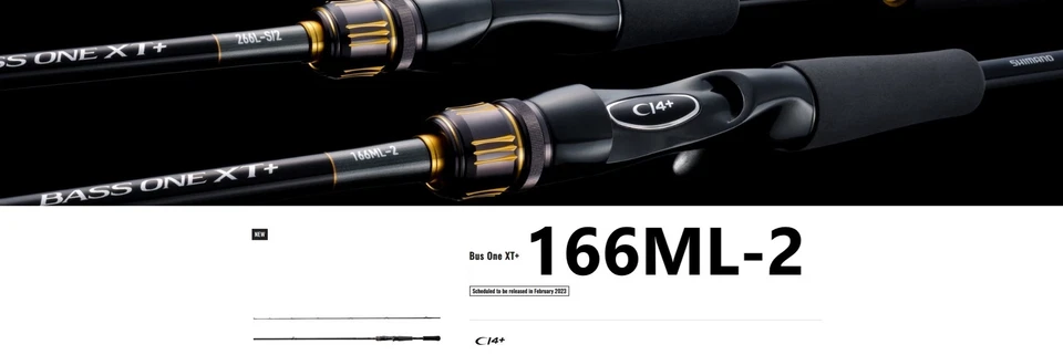 SHIMANO 23 BASS ONE XT+ 166ML-2 Bait Casting Rod modelo versátil Foto 1 de 4