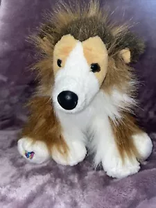 Ganz webkins 8" realistic rough collie dog plush fluffy puppy stuffed animal tto - Picture 1 of 5