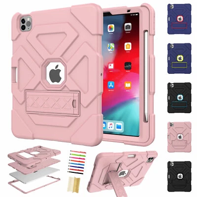 For iPad Air 4th Gen 10.9" Silicone Hybird Rubber PC Stand Kids Gel Case Cover - Image 1 of 4