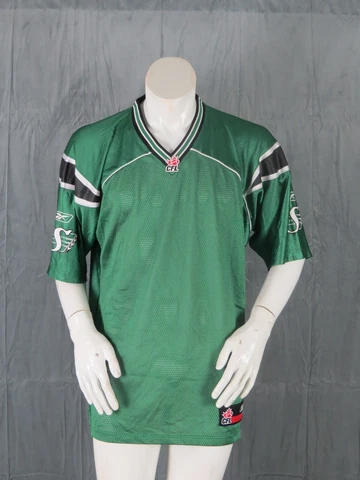Saskatchewan Roughriders Jersey (Retro) - 2010s Home Jersey by Reebok - Men's L Cover