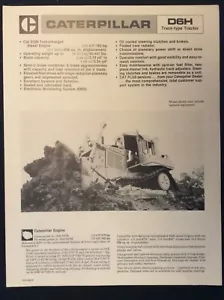 Hoja de especificaciones de tractor sobre orugas tipo pista Caterpillar D6H - Imagen 1 de 2