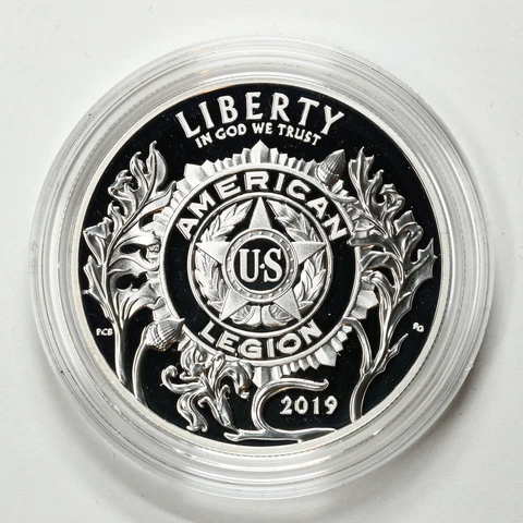 2019-P $1 Proof American Legion Commemorative Silver Dollar in OGP Cover