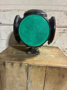Lampada di segnalazione/interruttore vintage ferrovia Adlake 4 vie lanterna con lenti - Foto 1 di 9