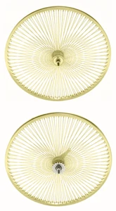26" ORIGINAL LOWRIDER 144 Spoke Gold Rim Front, Coaster, or Freewheel – 3/8 Axle - Picture 1 of 6