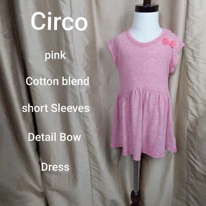 Circo Pink Bow Cotton Blend Dress Size 4T - Picture 1 of 10