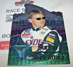 Jeff Burton 1997 Race Sharks Attack Jumbo Shark Bite #1/999  Insert Card