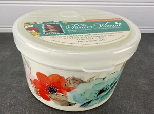 New Pioneer Woman 24oz Round Plastic Container With Steam Release Vent - Picture 1 of 2