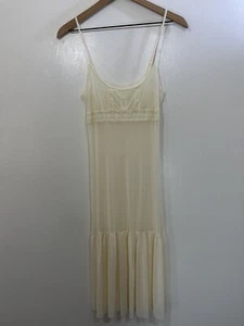 De Colección Y2K Hada Nupcial Romántico Babydoll Sin Mangas Vestido Transparente 2XS Camisón Diosa - Imagen 1 de 13